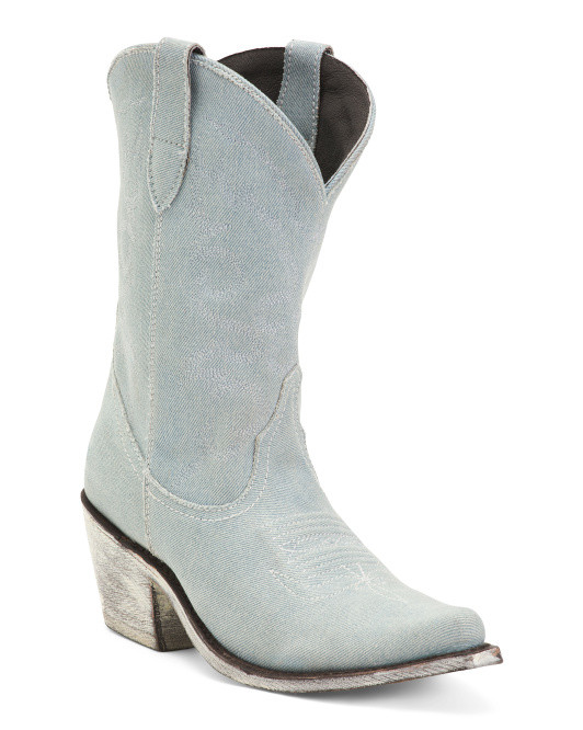 Handmade In Mexico Leather Western Booties | TJ Maxx