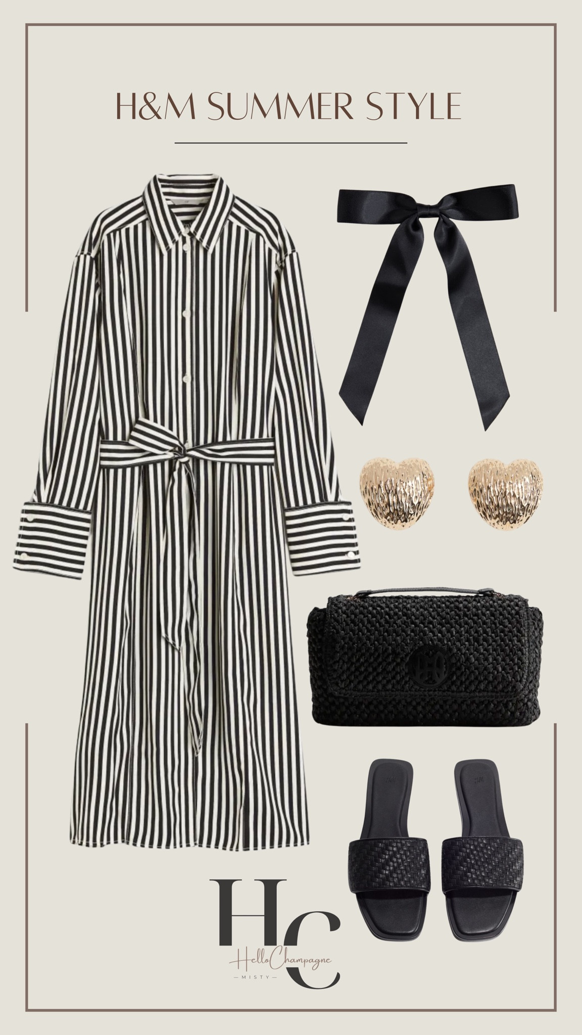 ☀️Summer Outfit☀️ 
Tie-belt, striped shirt dress // Braided sandals // Straw shoulder bag // Heart shaped earrings // Satin bow hair clip

#LTKitbag #LTKshoecrush #LTKfindsunder50