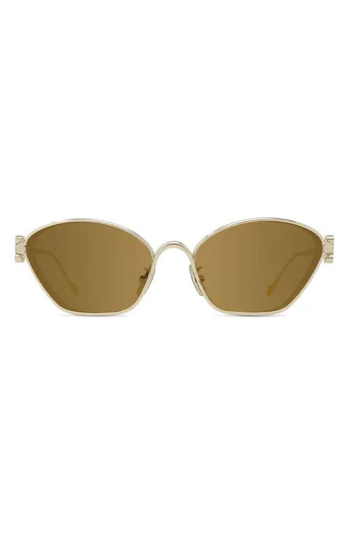 Loewe 57mm Cat Eye Sunglasses in Gold /Brown Mirror at Nordstrom | Nordstrom