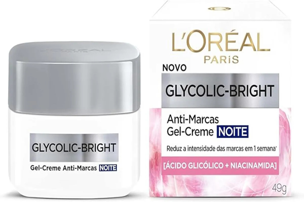 Gel Creme Glycolic Bright Anti-Marcas Noturno - Loréal | DrogaRaia (BR)