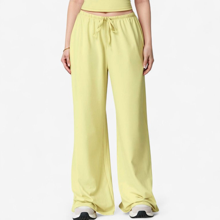 Women's Wide Leg Lounge Pants with Drawstring Waist and Relaxed Fit for All-Day Comfort - X Large... | Walmart (US)