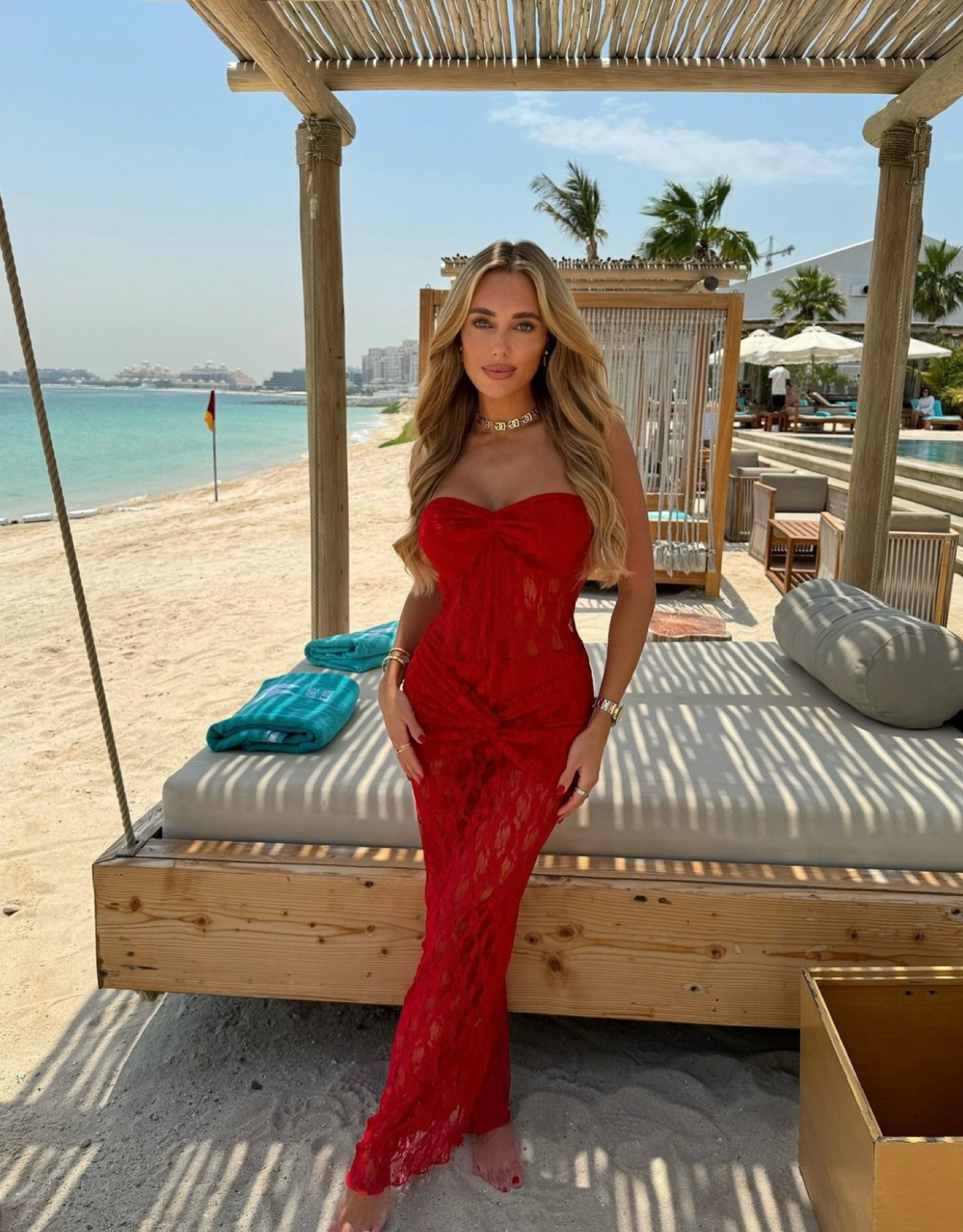 Red lace dress, beach outfit, boohoo, summer style, lace outfit, holiday outfit, beach dress, red dress, maxi dress, holiday inspo 

#LTKuk #LTKstyletip #LTKsummer