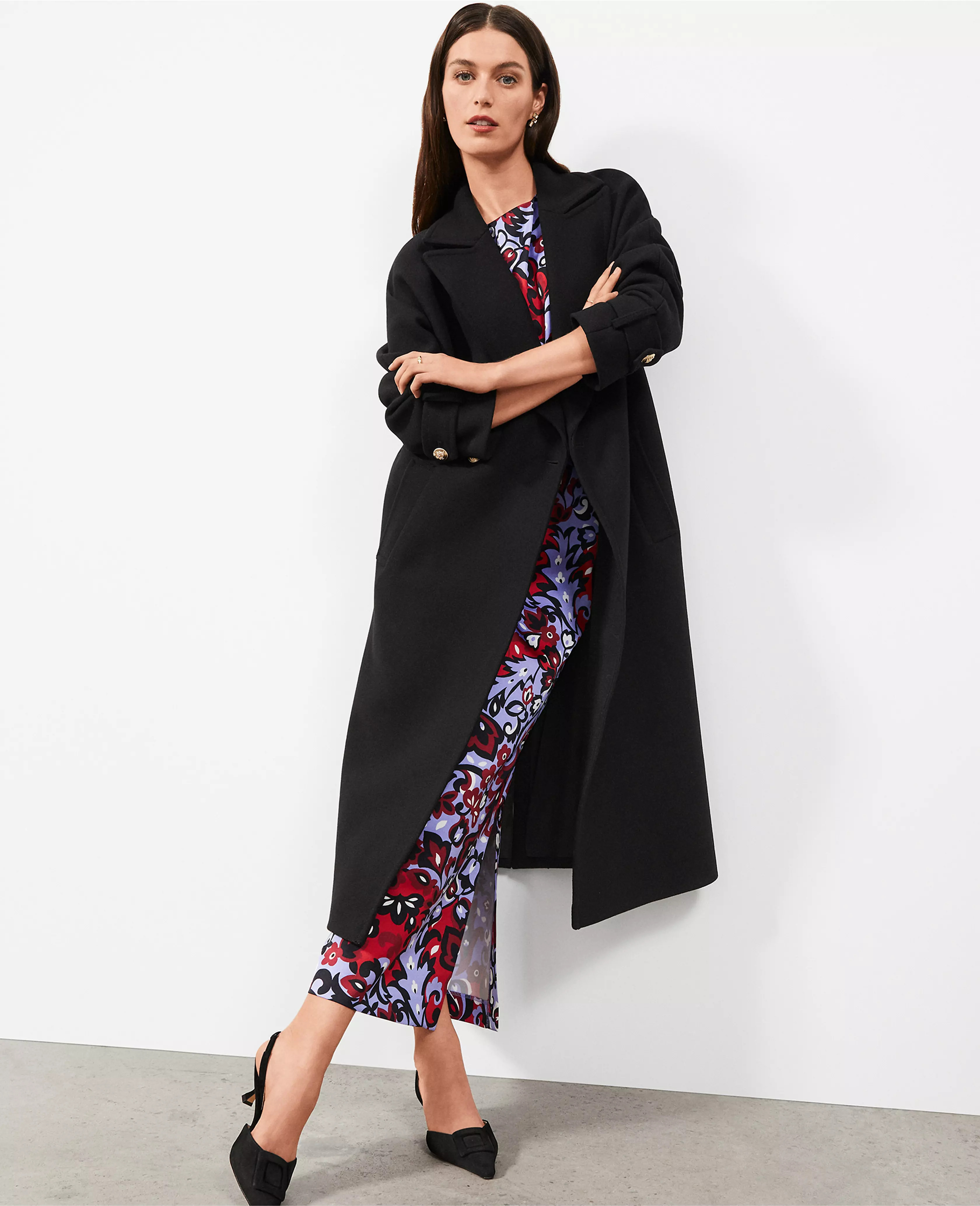 Petite Double Breasted Dolman Sleeve Coat | Ann Taylor