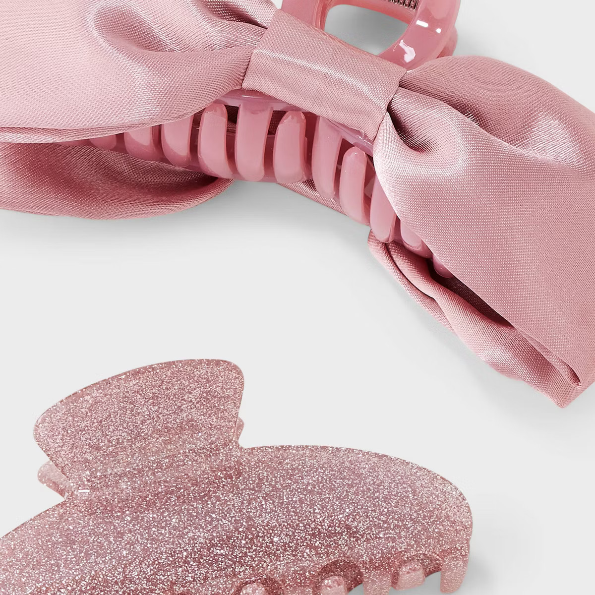 Glitter and Bow Claw Hair Clip Set 2pc - A New Day™ | Target