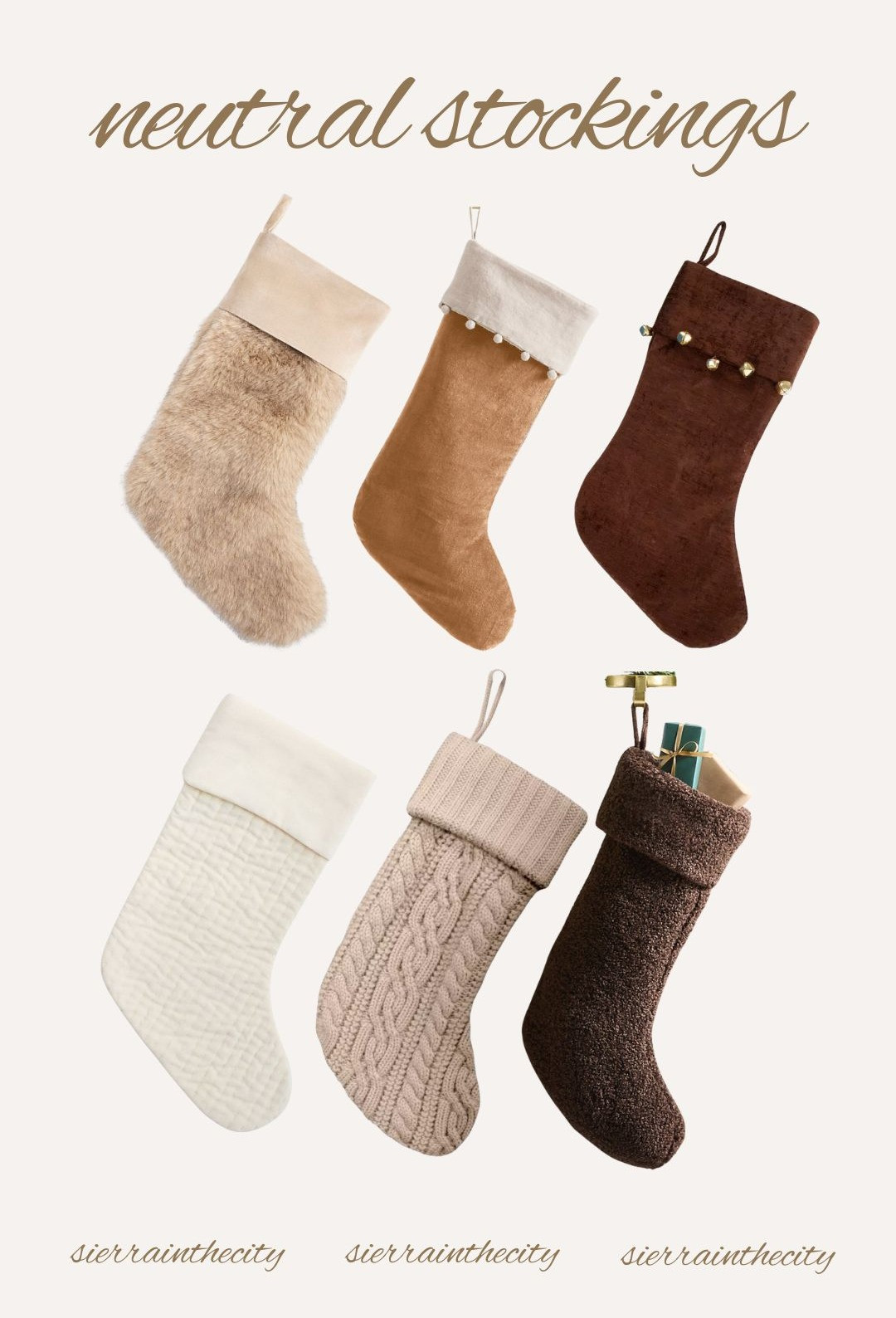 Neutral stockings. Christmas decor, holiday decor.  

 #LTKHoliday #LTKSeasonal #LTKHome