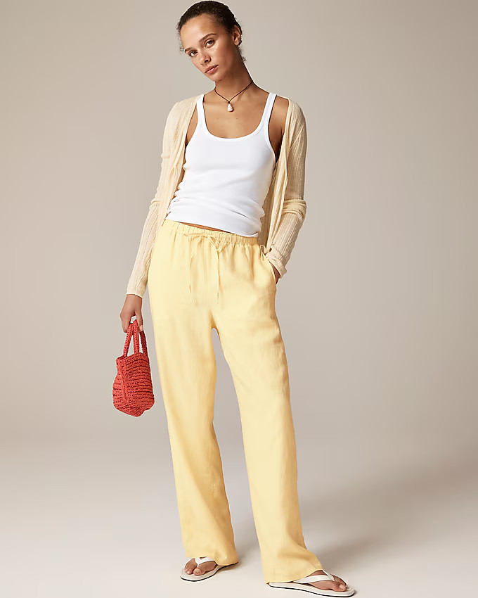 New Soleil pant in linen | J. Crew US