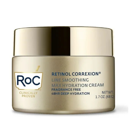 RoC Retinol Correxion Anti-Aging Retinol Cream with Hyaluronic Acid Fragrance-Free 1.7 oz | Walmart (US)