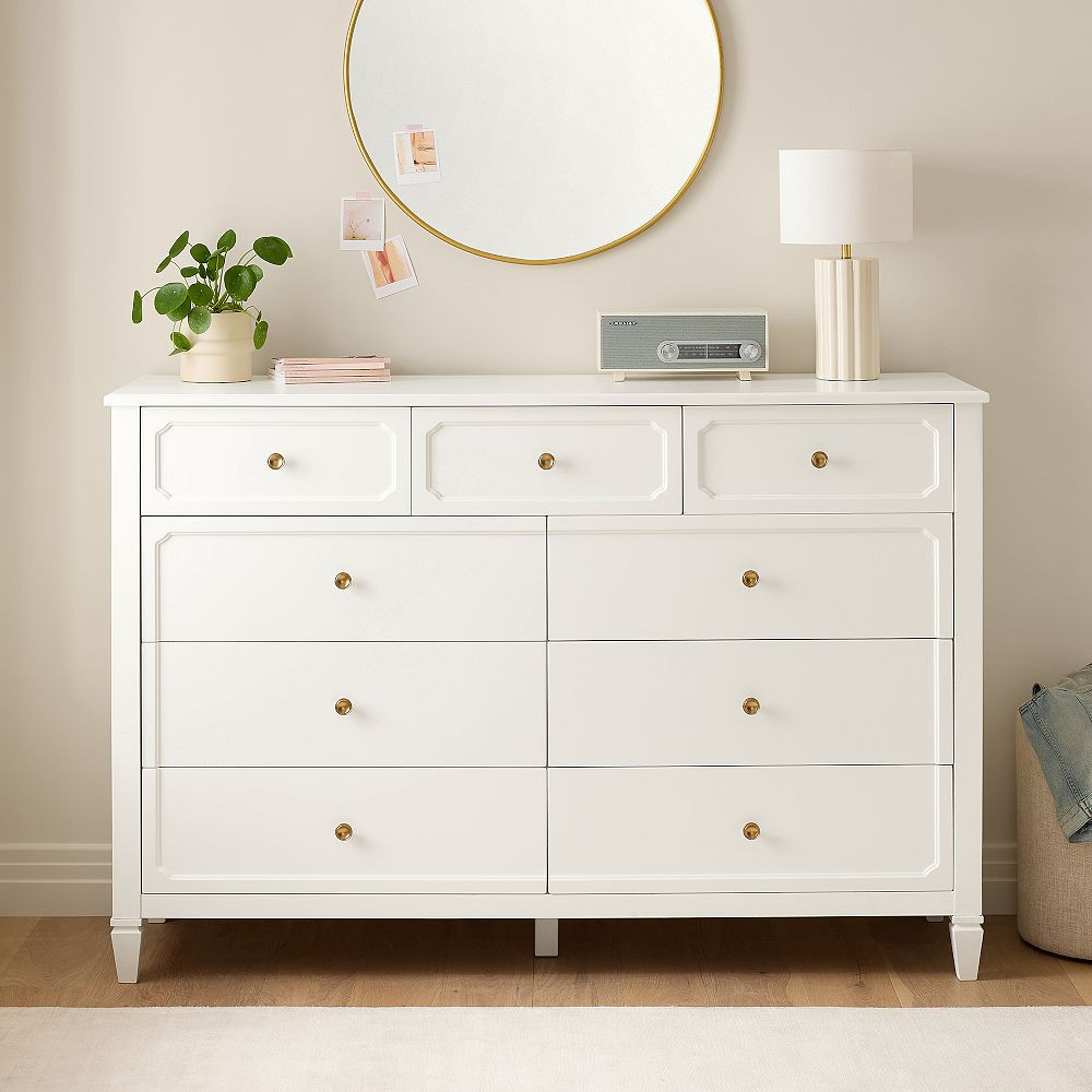 Auburn Simply White 9-Drawer Grand Dresser (64w x 19d") | Pottery Barn Teen