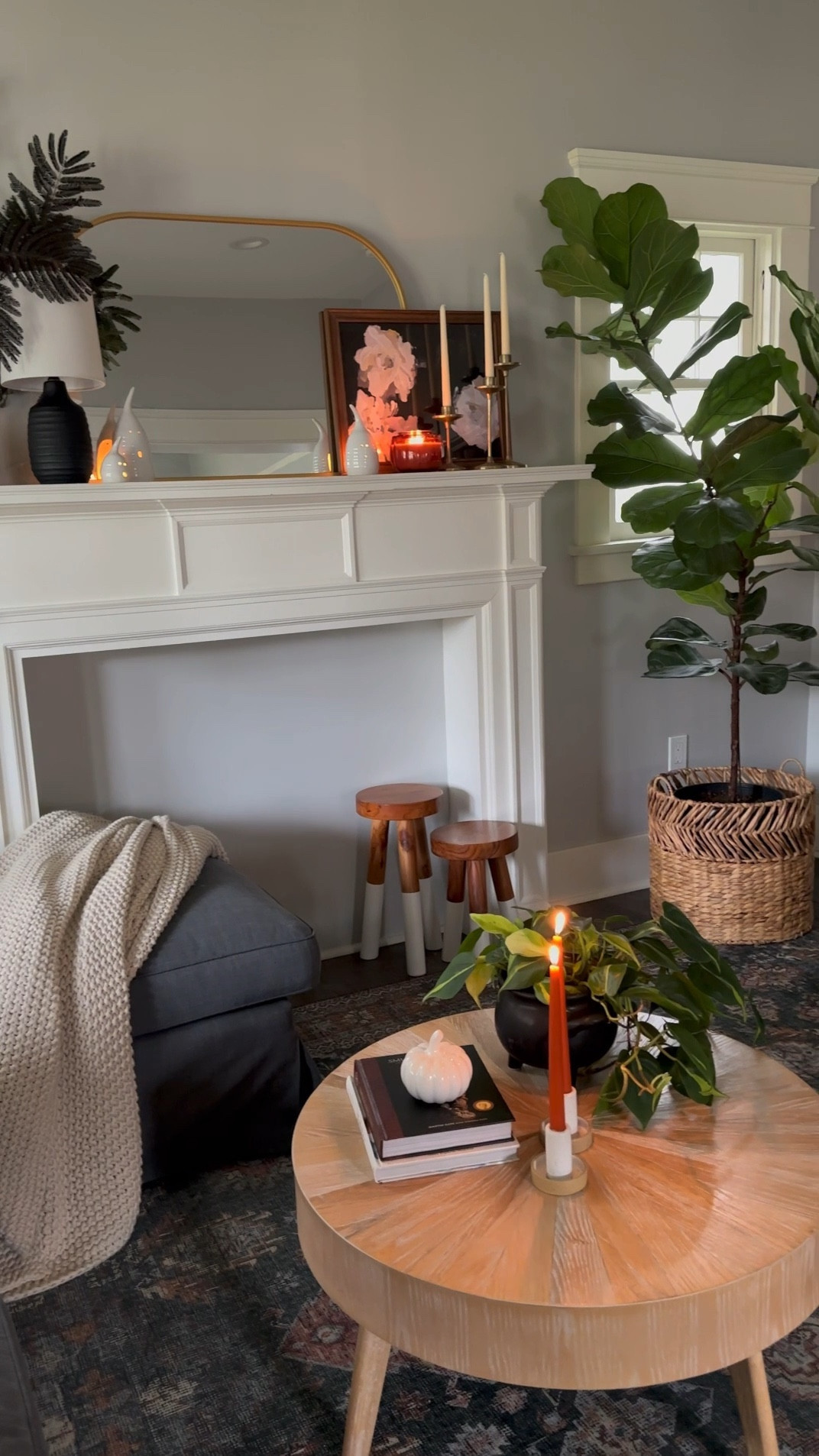 Living Room 🍂cozy up🍂 which is what I call a refresh when it happens in the fall. I love how this coffee table finishes the space, made it more useable and also created another place to collect kid clutter…kidding! But seriously. 

#LTKFind #LTKhome #LTKSeasonal