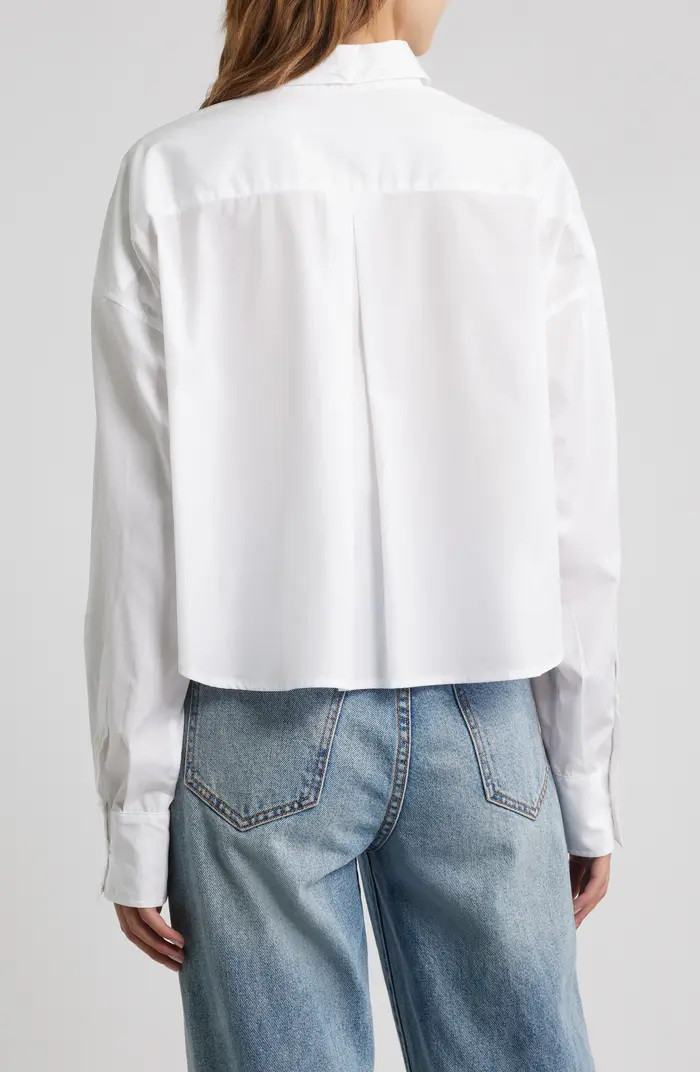 Marin Cotton Crop Button-Up Shirt | Nordstrom