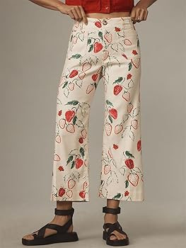 Alyweatry Women BUON Appetito Print Jeans High Waist Straight Leg Summer Fruit Tapas Print Denim ... | Amazon (US)
