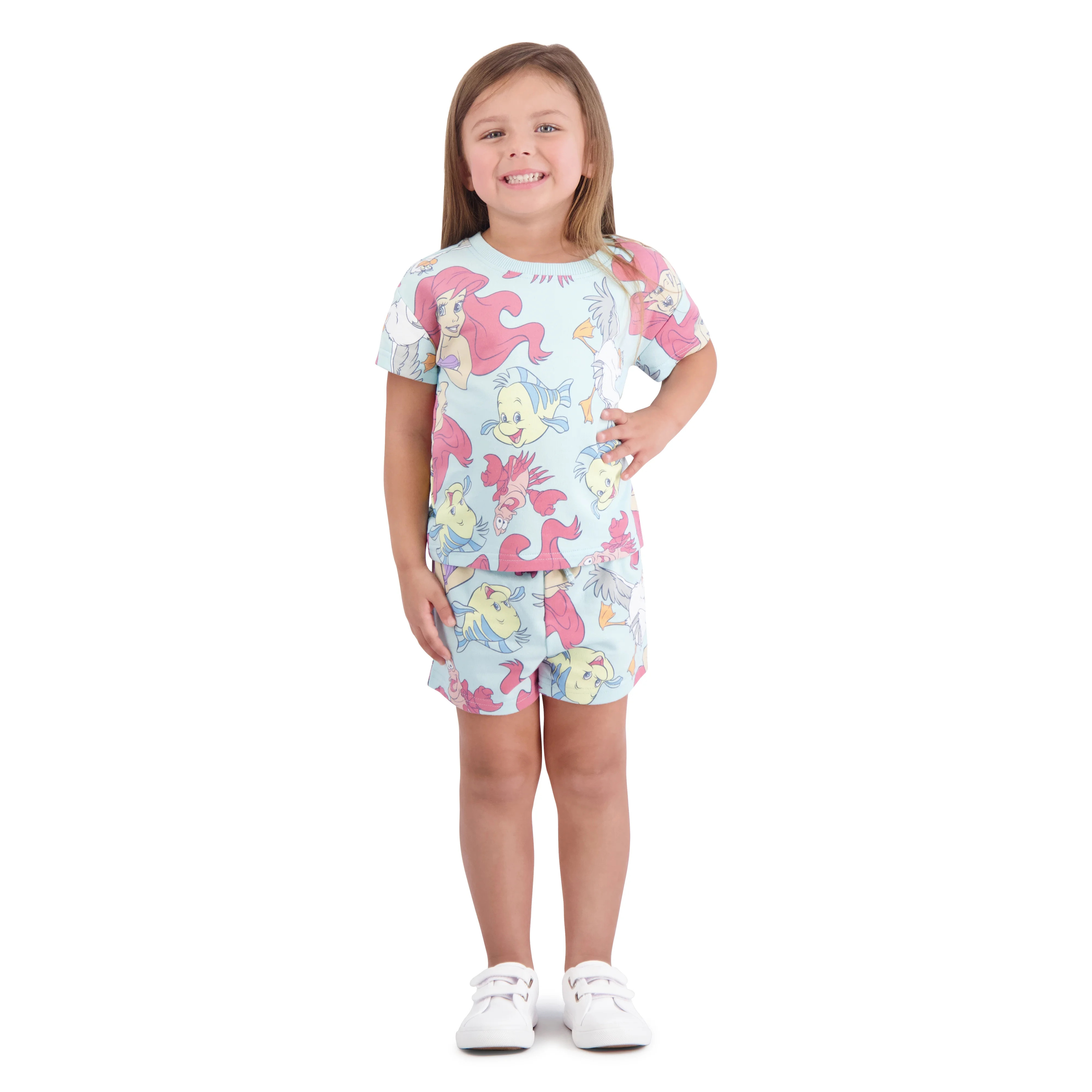 Little Mermaid Toddler Girls Short Set, Sizes 12 Months-5T | Walmart (US)