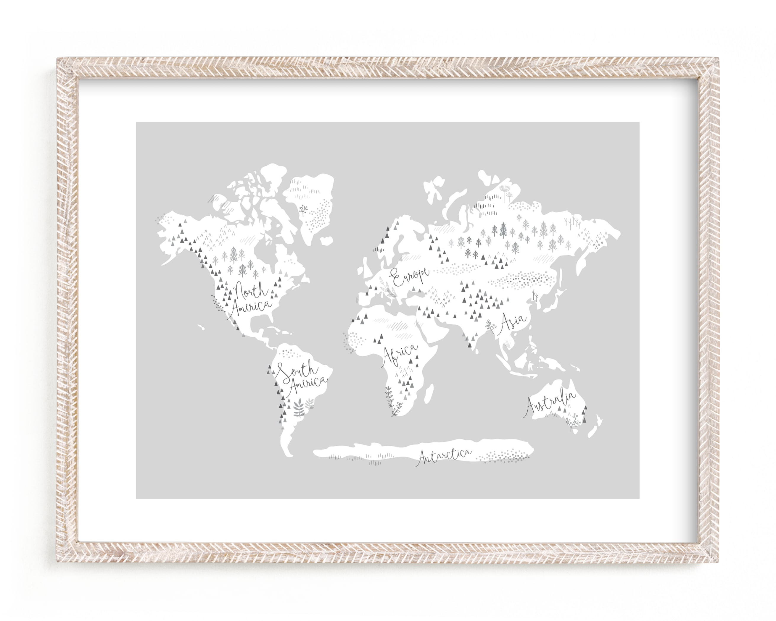 "Beautiful World Map" - Graphic Limited Edition Art Print by Jessie Steury. | Minted