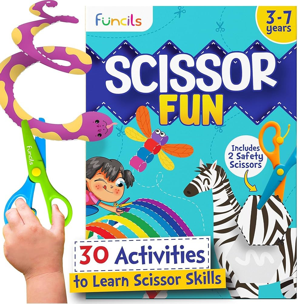 Funcils Toddler Scissor Skills - Art Supplies & Crafts Kit for Kids, Safety Scissors, Fine Motor ... | Amazon (CA)