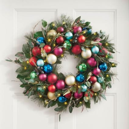All Is Bright Cordless Wreath | Grandin Road