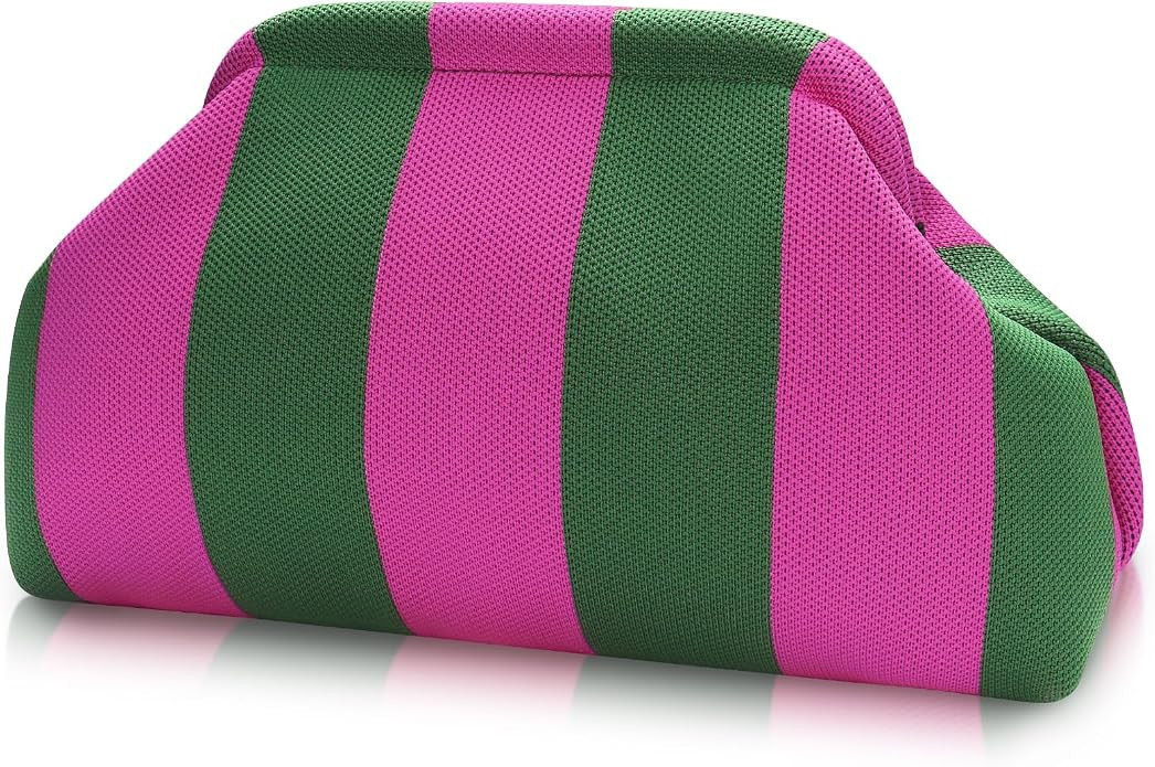 Woven Clutch Purses for Woman,Summer Beach Purse for Vacation, Woven Striped Dumpling Bag,Crochet... | Amazon (US)