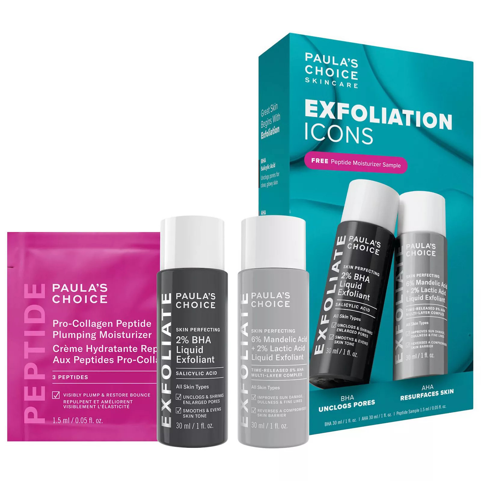 Paula's Choice Exfoliation Icons Kit for clear, brighter looking skin, Size: 4.1 FL Oz, None | Kohl's