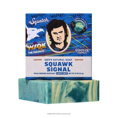 DR. SQUATCH Stranger Things Men's All Natural Bar Soap - Squawk Signal - 5oz | Target