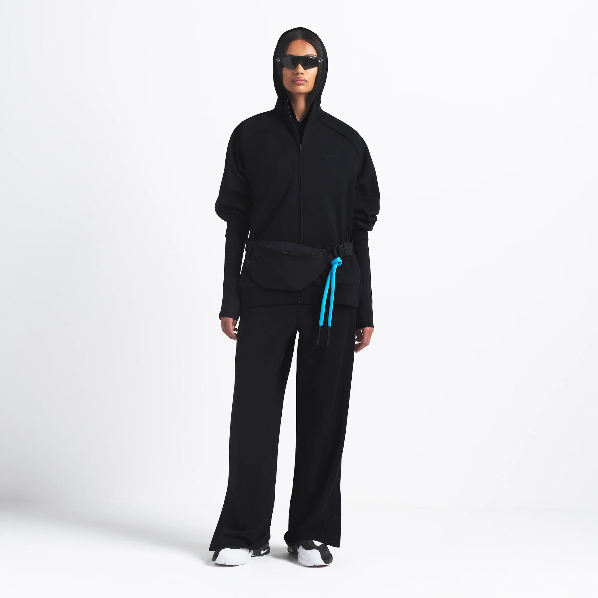 SKIMS Oversized Track Jacket | Black | Large | NikeSKIMS Matte Tricot | SKIMS (US)