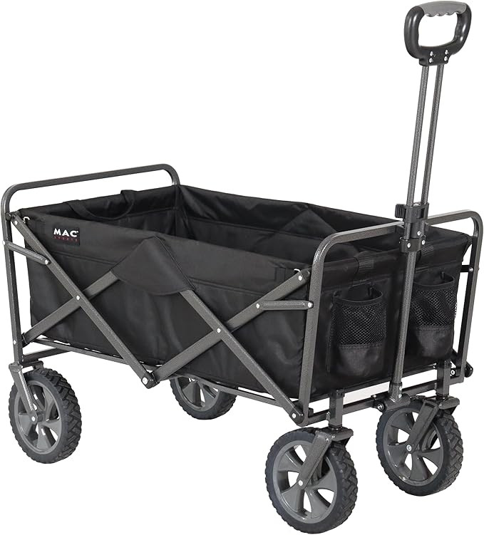 Mac Sports Collapsible Folding Outdoor Utility Wagon, Black | Amazon (US)