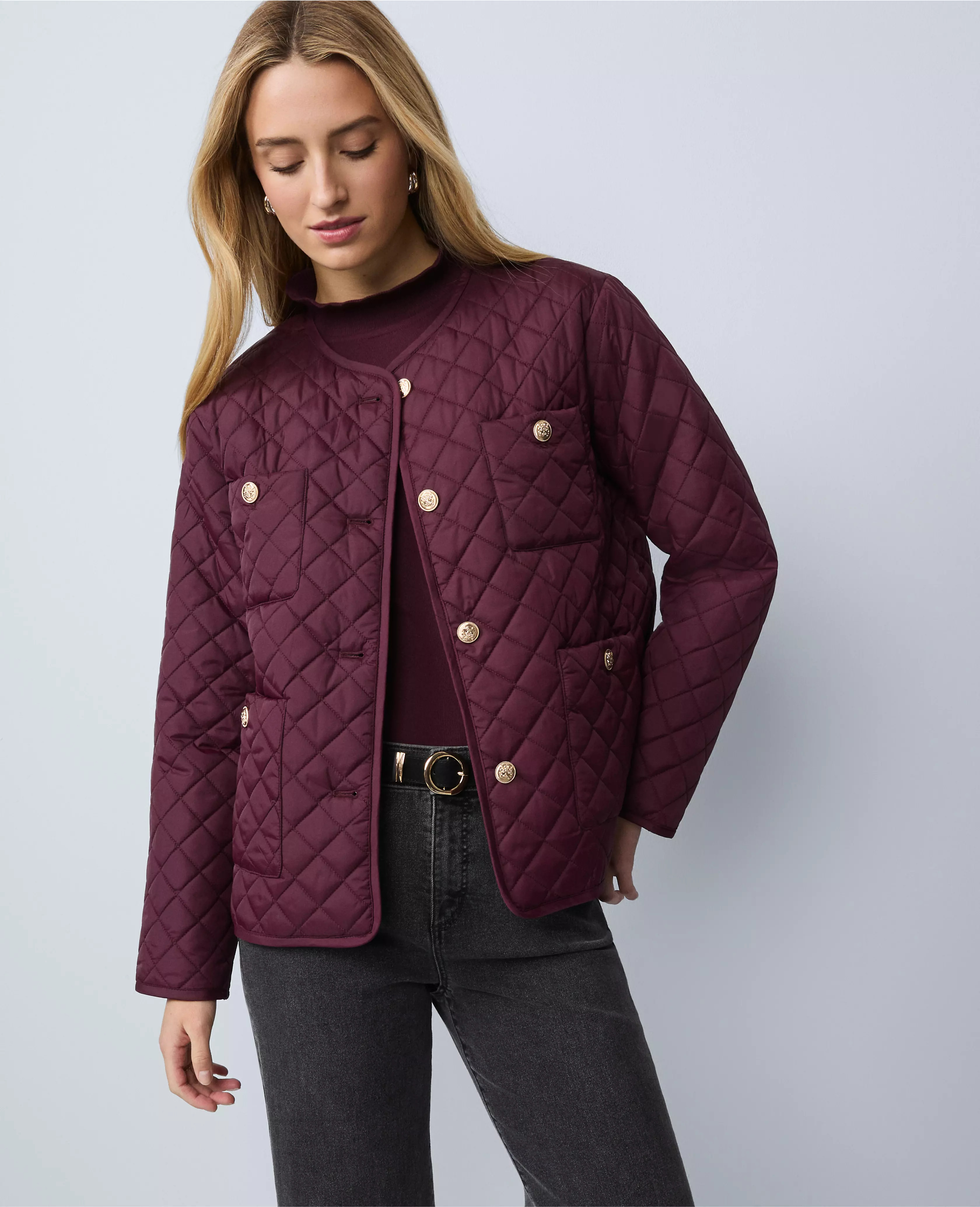 Weekend Collection Quilted Jacket | Ann Taylor