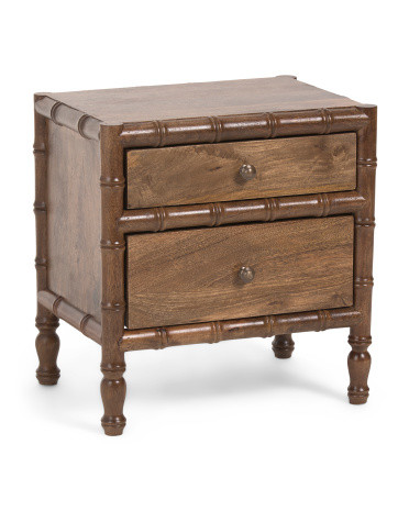 18x14x18 Solid Wood Bamboo Look Frame Nightstand | TJ Maxx