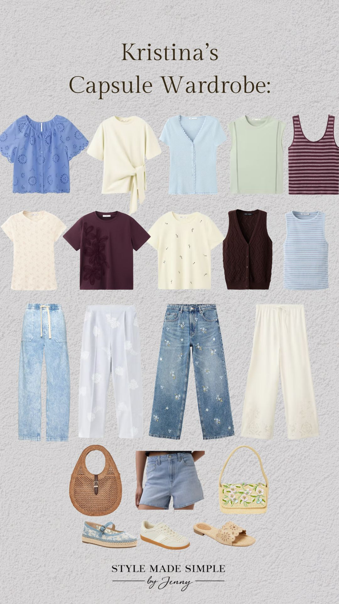 If you’re in that “I don’t know my style anymore after kids” phase…this is exactly why I created my custom capsule wardrobe service.

This custom capsule wardrobe was designed for a mom balancing school drop off, workouts, nonprofit board meetings, afternoon walks, and real everyday life…without sacrificing personality or style.

We leaned into vintage inspired details, soft feminine pieces, playful textures, and unique finds that actually make getting dressed feel fun again. Because becoming a mom doesn’t mean losing your identity…it just means your wardrobe needs to evolve with this season of life 



book your custom capsule with me: https://stylemadesimplebyjenny.com/






custom capsule wardrobe / mom capsule wardrobe / elevated mom style / vintage inspired outfits / feminine casual outfits / practical mom fashion / everyday style inspiration / school drop off outfits / stylish mom outfits / effortless outfits / personal stylist / summer capsule wardrobe / timeless fashion / outfit ideas for moms / casual chic style 

 #LTKootd #LTKmomlife