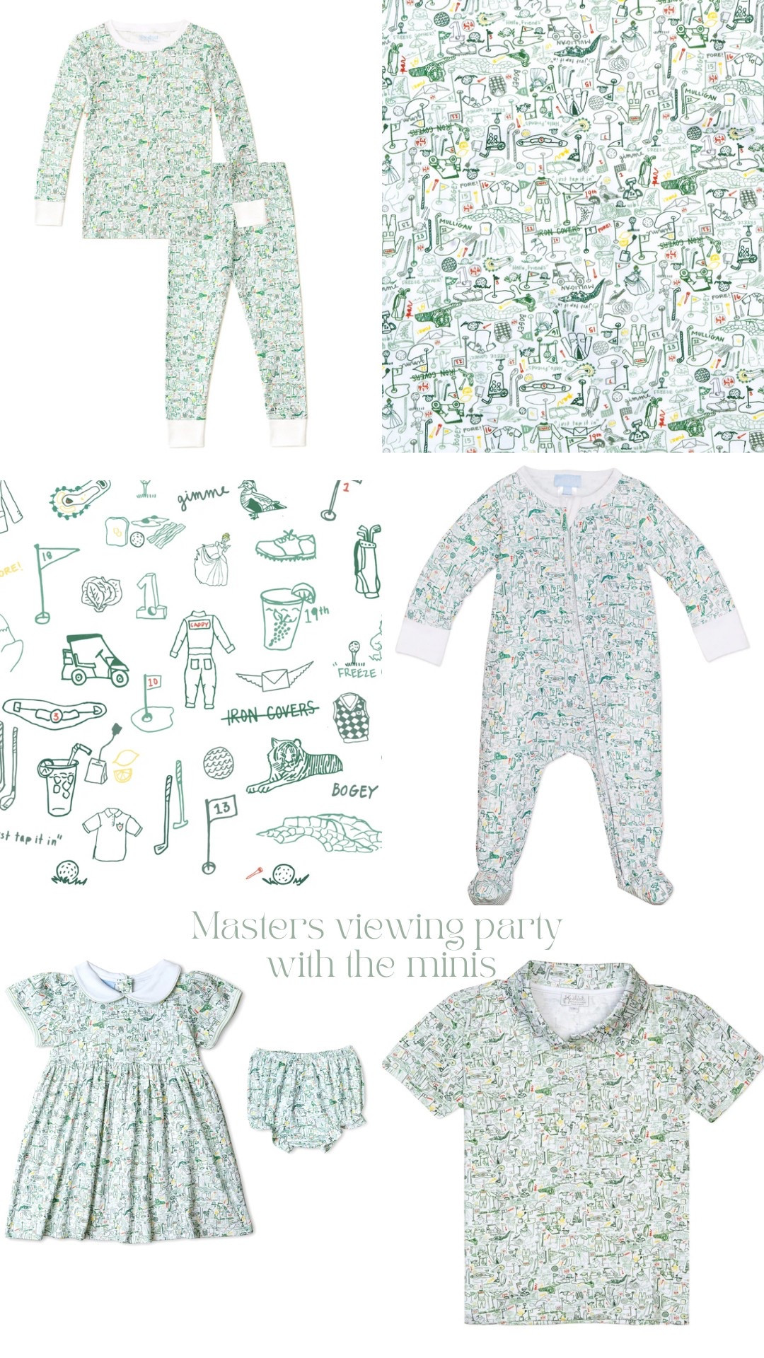 Masters viewing party with your minis #mastersoutfits #kidsmastersoutfits #mastersstyle 

#LTKSeasonal #LTKKids #LTKBaby