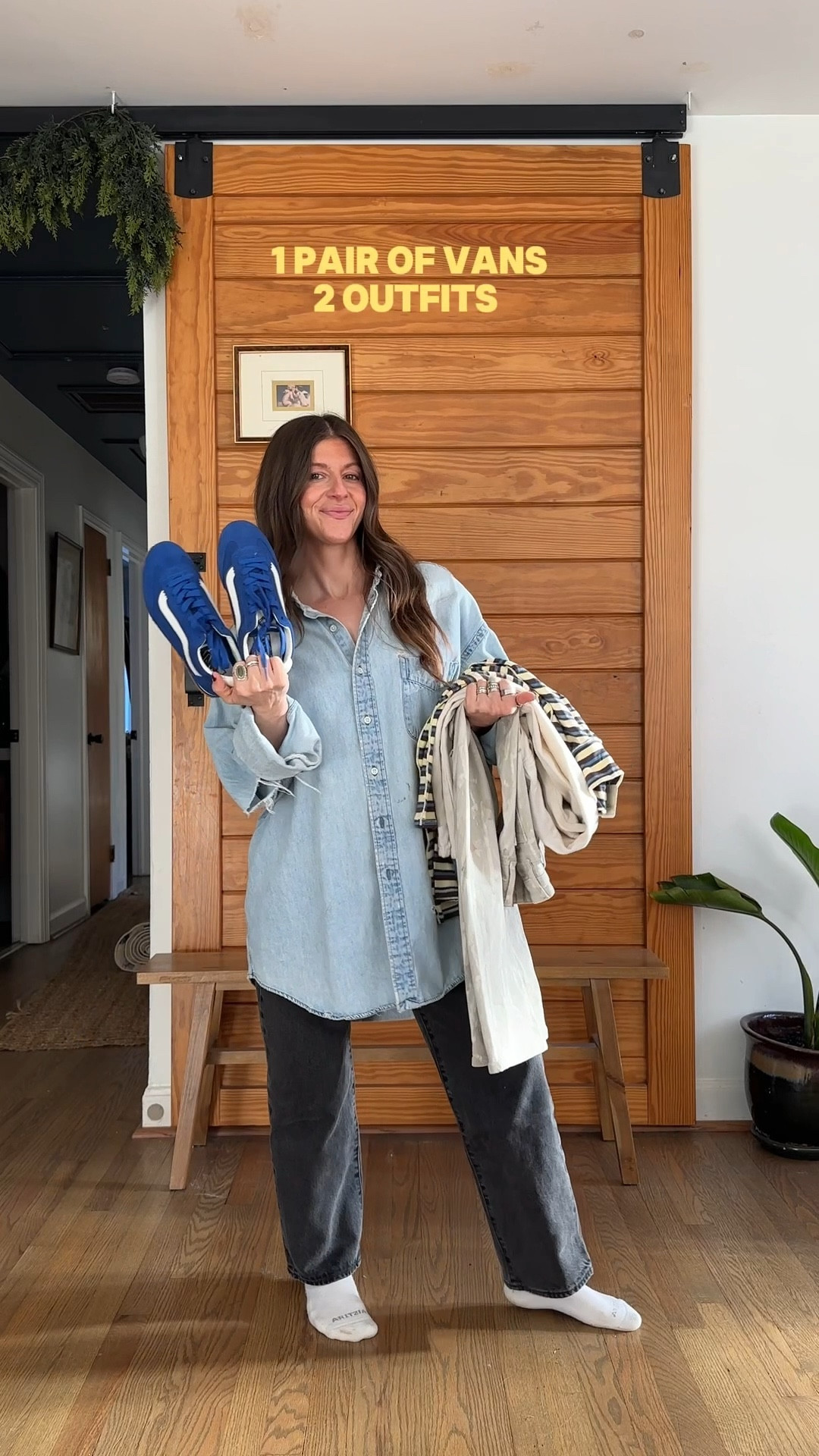 styling vans two ways! linked everything 💙 such a fun statement color shoe