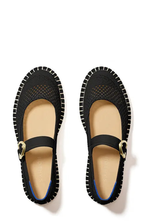 Rothy's The Espadrille Mary Jane in Black at Nordstrom, Size 9 | Nordstrom