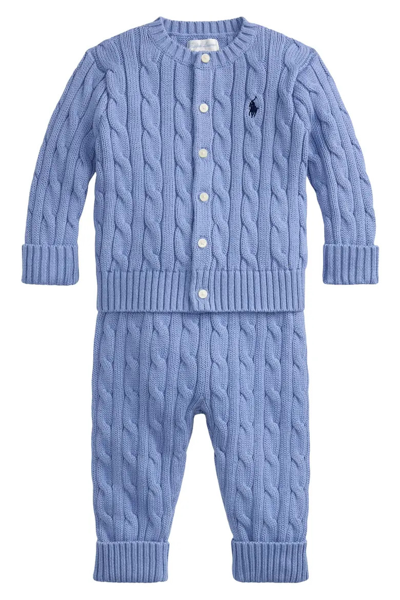 Cable Knit Cotton Cardigan & Pants Set (Men) | Nordstrom | Nordstrom