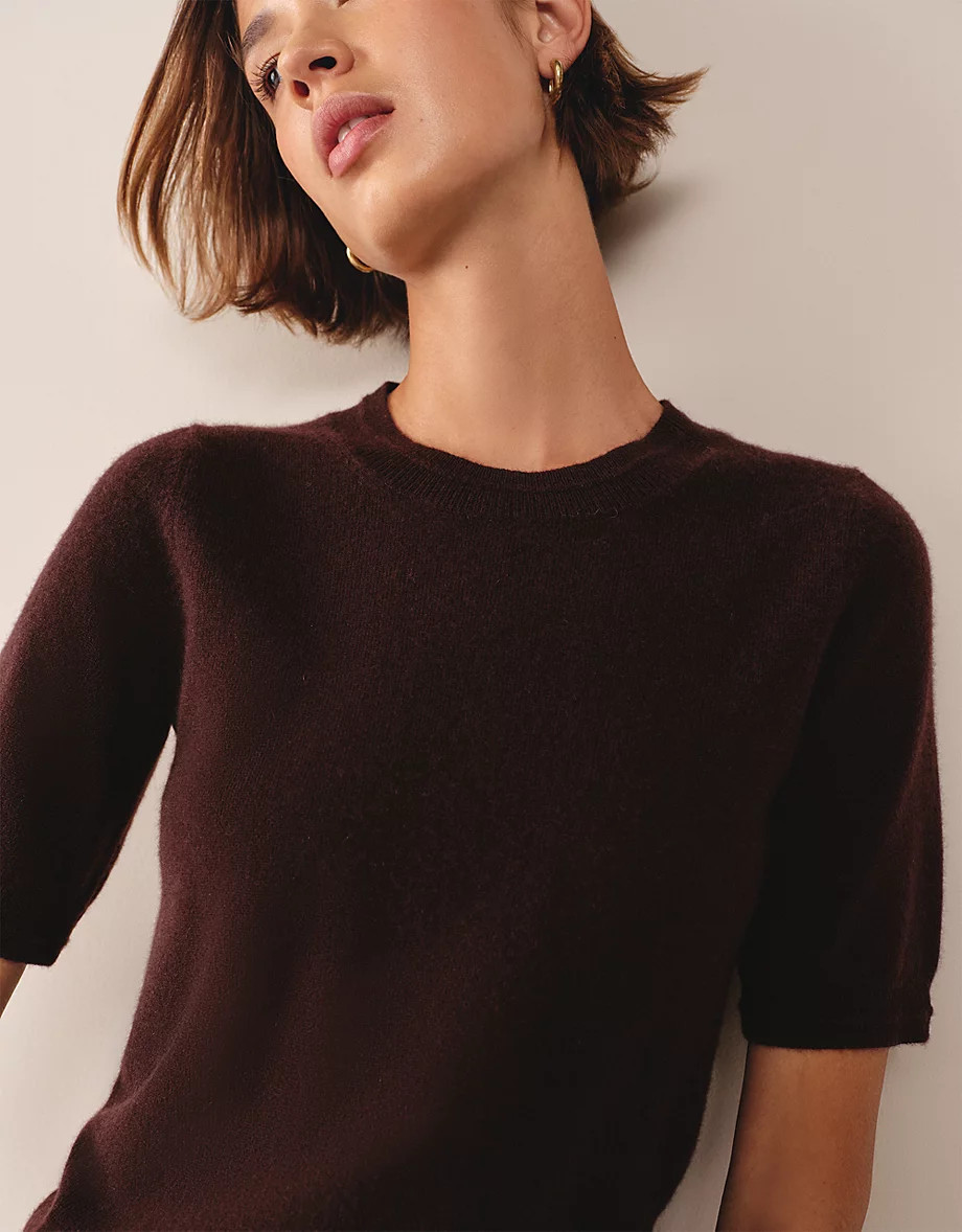 Cashmere Knitted T-shirt | The White Company UK & ROW