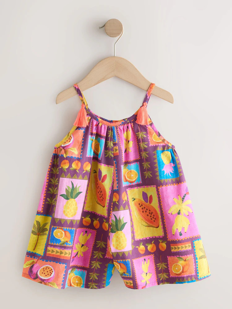 Multi Print Strappy Playsuit (3mths-10yrs) | Next US