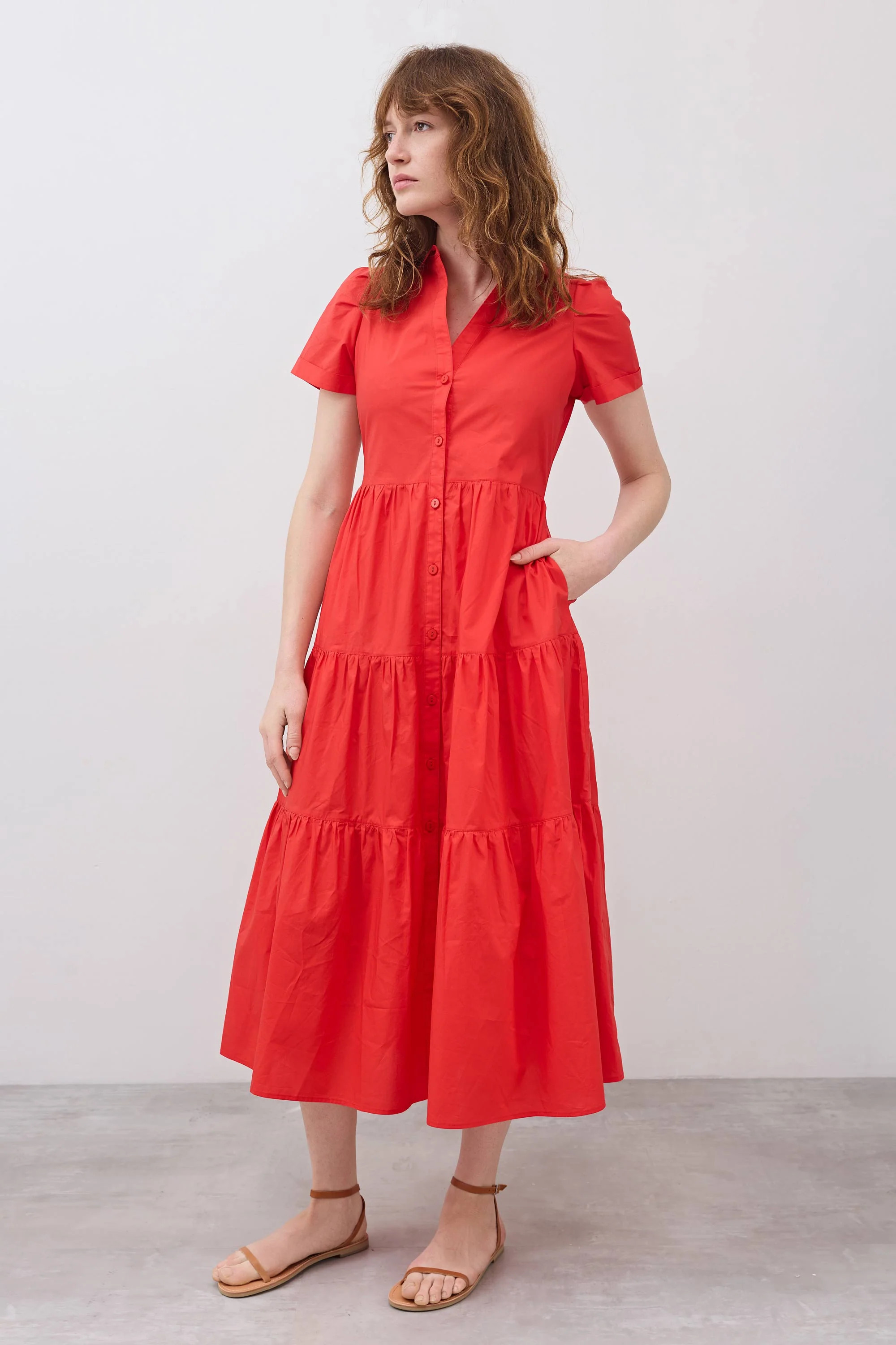 Breaking Free Long Poplin Dress | Ruti