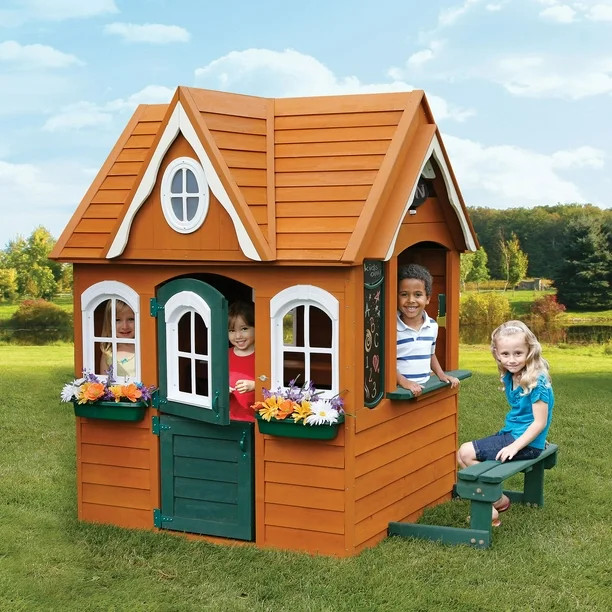 KidKraft Georgian Manor Wooden Playhouse - Walmart.com | Walmart (US)