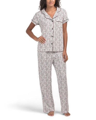 2pc Cheetah Print Pajama Set | TJ Maxx