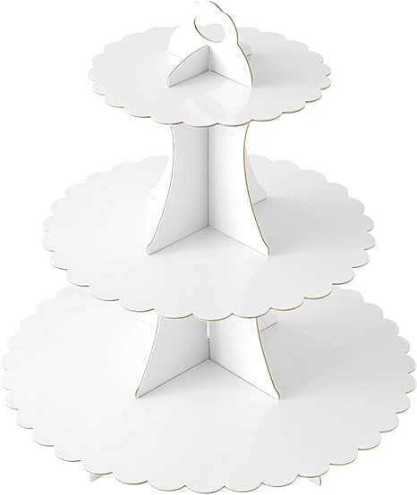 Soleebee 3-Tier Cupcake Stand, Cardboard Cupcake Tower, Dessert Cup Cake Stand Tower for Birthday... | Amazon (US)