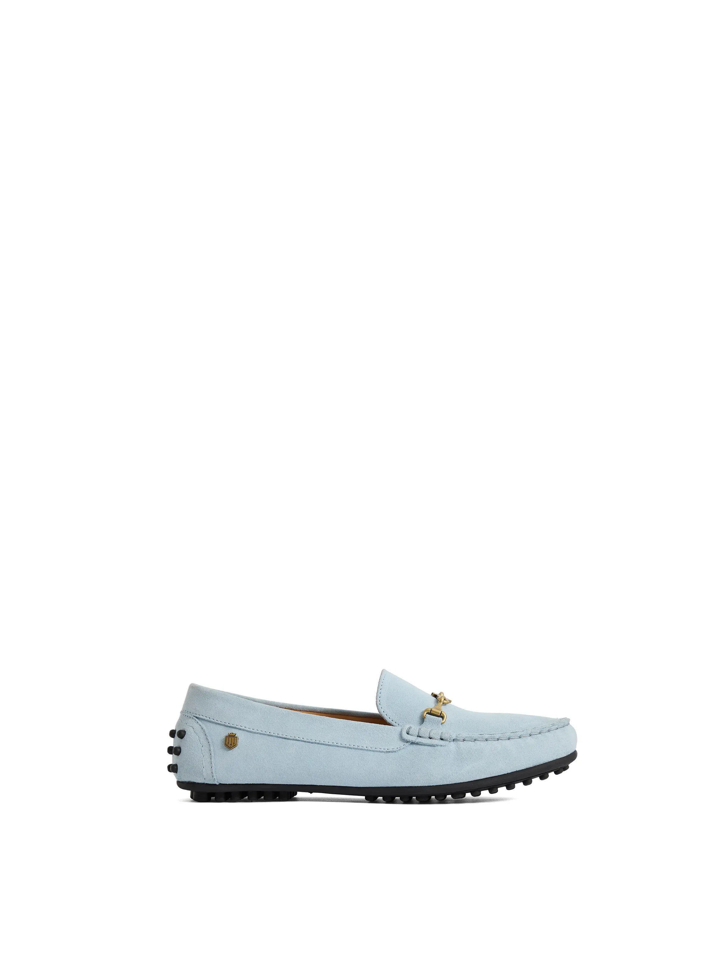 Trinity Driver - Sky Blue Suede | Fairfax & Favor (UK)