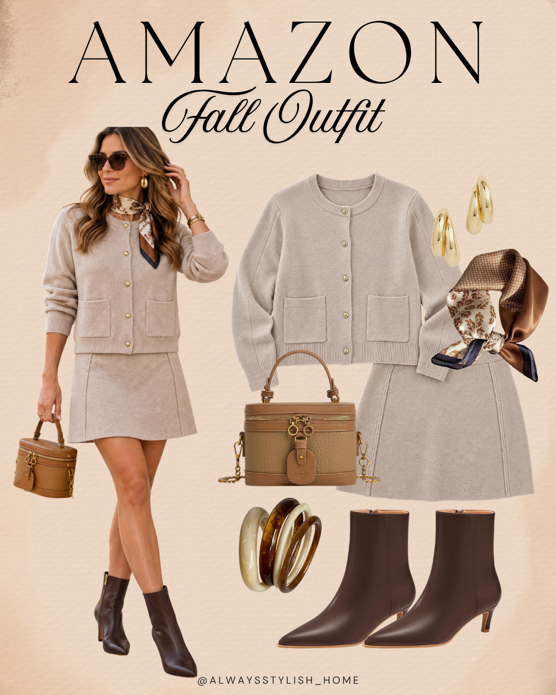 Chic Amazon fall outfit idea 🍂🤎 This elevated everyday look is perfect for brunch, date night, casual workdays, or a fall weekend out. The warm neutral tones and polished layers make it feel stylish while still being comfortable and easy to wear. Everything is linked below!

Amazon fall outfit • chic fall outfit idea • Amazon fall fashion • elevated everyday style • neutral fall outfit • affordable fall fashion • casual chic outfit • midsize fall style • fall wardrobe essentials • Amazon fashion finds 

 #LTKootd #LTKSeasonal #LTKWorkwear