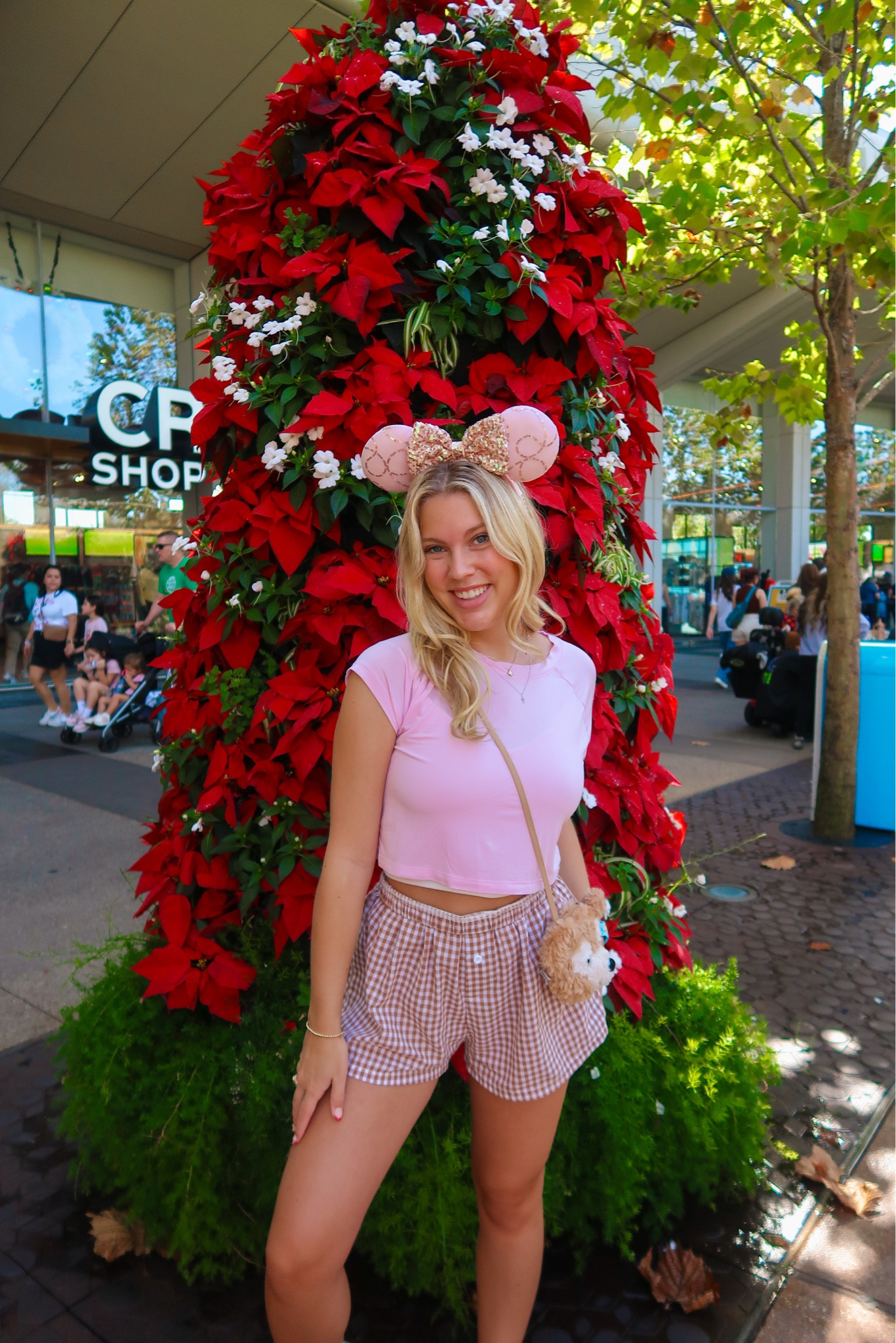 Epcot day in Disney!! I originally ordered the cutest gingerbread Mickey sweatshirt to go with this, but it was so much hotter than we expected so pink shirt it was! The original outfit is all linked below! 

#LTKFindsUnder50 #LTKFindsUnder100 #LTKHoliday