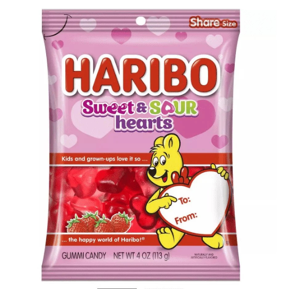 Haribo Valentine's Sweet and Sour Hearts - 4oz | Walmart (US)