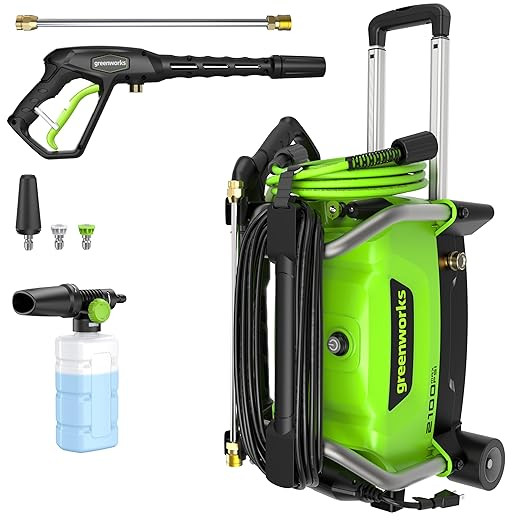 Greenworks 2100 PSI (SGS Certified) 1.2 GPM 13Amp Compact Electric Pressure Washer Telescoping Ha... | Amazon (US)