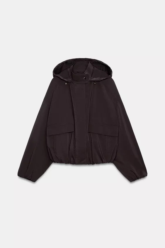 RUBBERISED HOODED JACKET | Zara UK