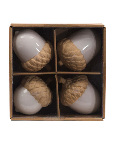 Set Of 4 4in Ceramic Acorns | Pillows & Decor | Marshalls | Marshalls