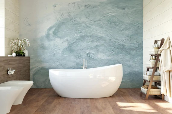 Ocean Mist Blue Ombre Wallpaper Mural Peel and Stick for | Etsy | Etsy (US)