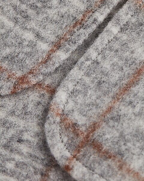 Wool-blend Plaid Longline Shacket | Express