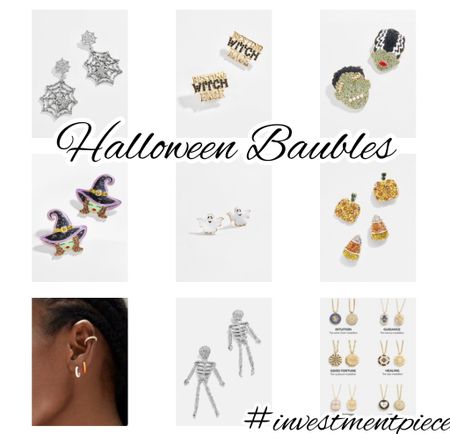 Celebrate all season long with sparkly earrings that are as chic as they are spooky (and the perfect way to have just a little costume!) #investmentpiece 

#LTKHalloween #LTKstyletip #LTKunder50