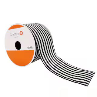2.5" Taffeta Wired Stripe Ribbon by Celebrate It™ Halloween | Michaels Stores