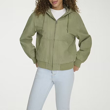 Levi's Womens Denim Midweight Bomber Jacket, Small, Green | JCPenney