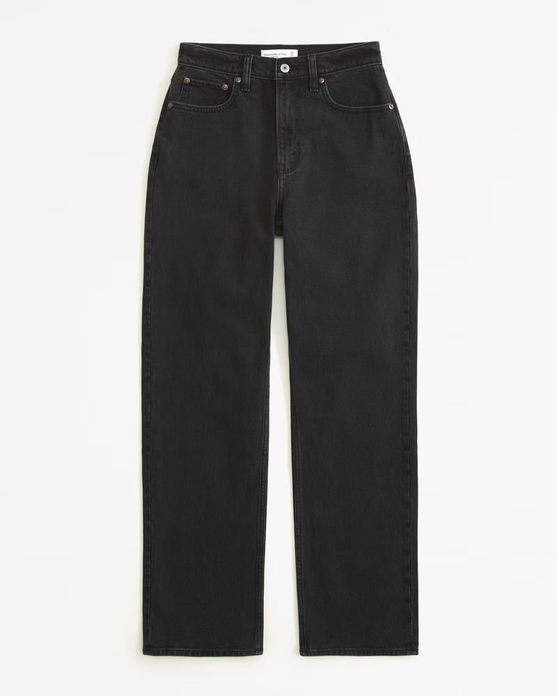 Curve Love High Rise Vintage Straight Jean | Abercrombie & Fitch (US)